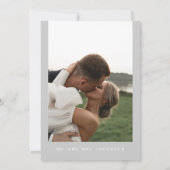 REGINA Silver Sparkle Sequin Elopement Receptie Kaart (Achterkant)