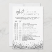 REGINA Silver Wat zei de Groom over het spel? Kaart (Voorkant)