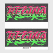 Regina Vorname Name Graffiti Aufkleber Sticker (Vel)