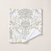 Regina White Blue Floral Bad Handdoek (Wasdoekje)