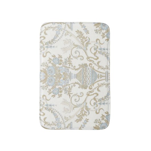 Regina White Blue Floral Badmat (Voorkant Verticaal)