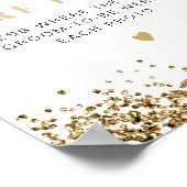 REGINA Yellow Gold Glitter Where Were They Sign Poster (Hoek)