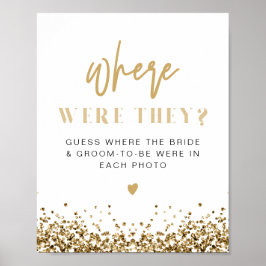 REGINA Yellow Gold Glitter Where Were They Sign Poster