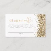 REGINA Yellow Gold Sequins Diaper Raffle Kaart Plaatskaartje (Voorkant)