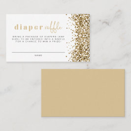 REGINA Yellow Gold Sequins Diaper Raffle Kaart Plaatskaartje