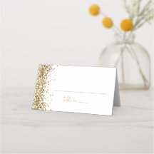 REGINA Yellow Gold Sequins Wedding Guest Name