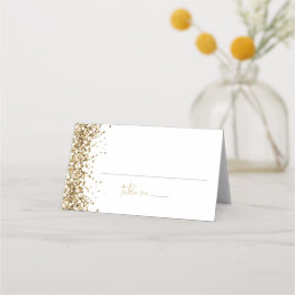 REGINA Yellow Gold Sequins Wedding Guest Name Plaatskaartje