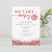 REGINA ZEER Merry Red Sequins kerstfeest Kaart (Staand voorkant)