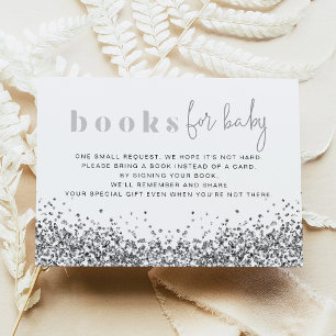 REGINA Zilveren Glitter Lovertjes Boeken Voor Baby Kaart