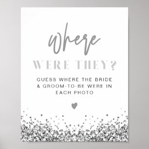 REGINA Zilveren Lovertjes Disco Waar waren ze Bord Poster