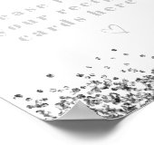 REGINA Zilveren Pailletten Bruidsfeest Recepten Poster (Hoek)