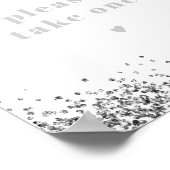 REGINA Zilveren Pailletten Disco Bruiloft Feest Fa Poster (Hoek)