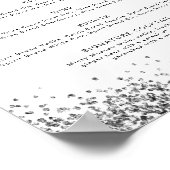 REGINA Zilveren Pailletten Disco Laten we een dran Poster (Hoek)