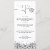 REGINA Zilveren Pailletten Disco Let's Eat Menu Ka (Voorkant)