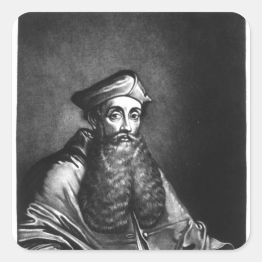 Reginald Pole illustratie Vierkante Sticker (Voorkant)