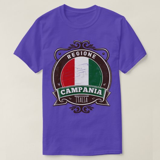 Regio Campania Italia Origineel Retro ontwerp T-shirt (Design voorkant)