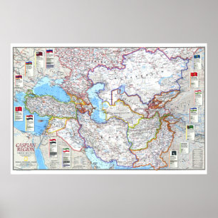 "Regio Caspian: 1999 Kaspische landen - MAP ... Poster
