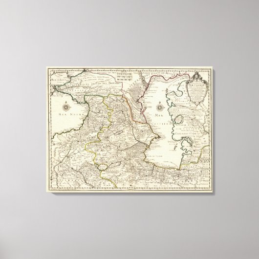 Regio Caspian Zee Canvas Afdruk (Voorkant)