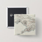 Regio Napels, Italië Vierkante Button 5,1 Cm (Voorkant /achterkant)