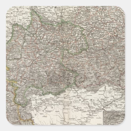 Regio Oesterreich - Wenen Vierkante Sticker (Voorkant)