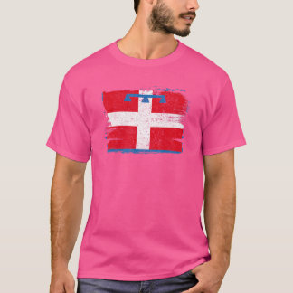 Regio Piemonte Italiaanse regio Turijn Italië Vlag T-shirt