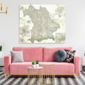 Regio Regensburg van Duitsland Canvas Afdruk (Insitu (Woonkamer))