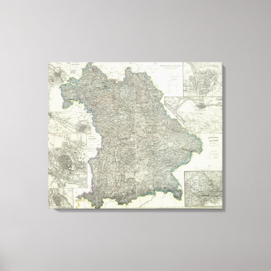 Regio Regensburg van Duitsland Canvas Afdruk (Voorkant)