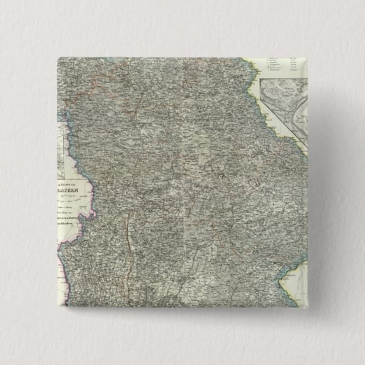 Regio Regensburg van Duitsland Vierkante Button 5,1 Cm (Voorkant)