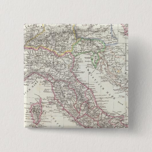 Regio Rome Italië Vierkante Button 5,1 Cm (Voorkant)