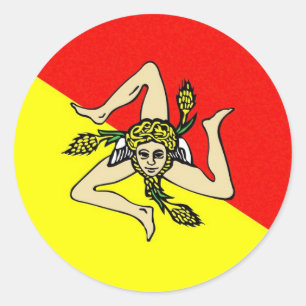 Regio Sicilië vlag italië provincie sicilia Ronde Sticker