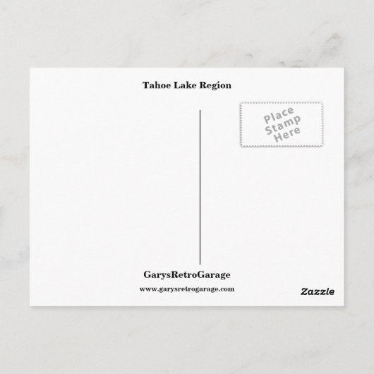 Regio Tahoe Briefkaart (Achterkant)