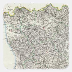 Regio Toscane, Italië Vierkante Sticker