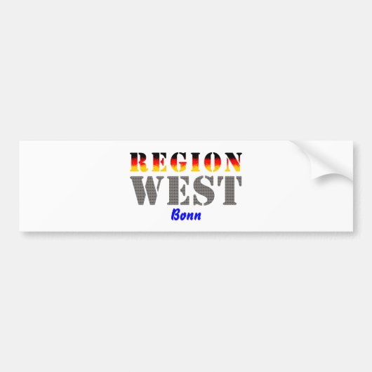 Region West - Bonn Bumpersticker (Voorkant)