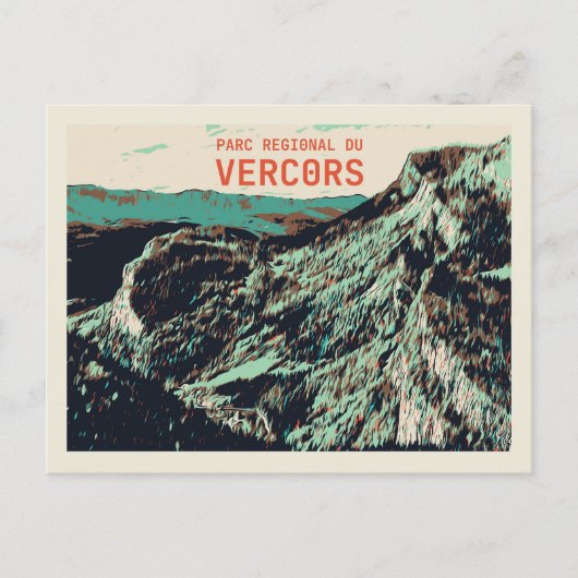 Regionaal park Vercors, Alps-bergen Frankrijk Briefkaart (Voorkant)