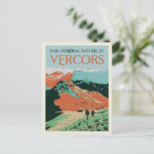 Regionaal park Vercors kleurrijke illustratie Fran Briefkaart (Staand voorkant)