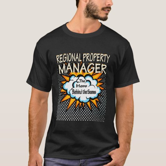 Regional Property Manager - Grappige Hero Job T-shirt (Voorkant)