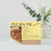Regionale besnoeiing Pecan Pie Recipe Briefkaart (Staand voorkant)