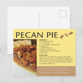 Regionale besnoeiing Pecan Pie Recipe Briefkaart (Voorkant / Achterkant)