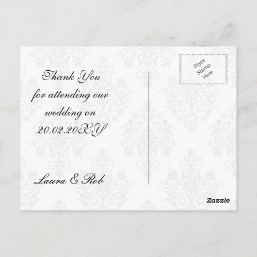 regionale bloei zwart en gouddemper bedankt briefkaart (Achterkant)