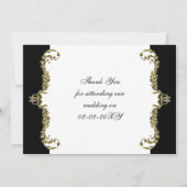 regionale bloei zwart en gouddemper bedankt kaart (Achterkant)