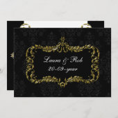 regionale bloei zwart en gouddemper bedankt kaart (Voorkant / Achterkant)