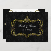 regionale bloei zwart en gouddemper , behalve datu save the date (Voorkant / Achterkant)