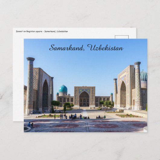 Regisplein - Samarkand, Oezbekistan, Azië Briefkaart (Voorkant / Achterkant)