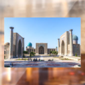 Regisplein - Samarkand, Oezbekistan, Azië Raamsticker (Vel 2)