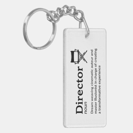Regisseur Definitie - Filmmaker Sleutelhanger (Voorkant Links)