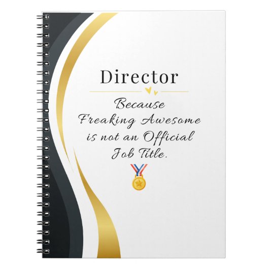 Regisseur Notitieboek - Grappig Job Titel Gift (Voorkant)