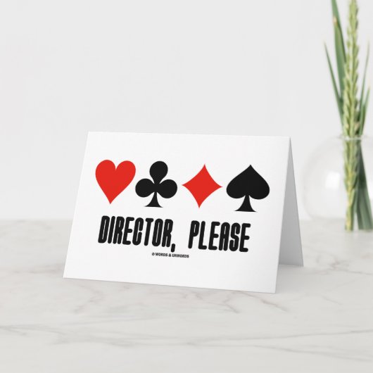 Regisseur, Please (Four Kaart Suits Bridge Game) (Voorkant)