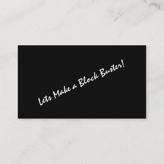 Regisseur Producer Clapper Visitekaartje (Achterkant)