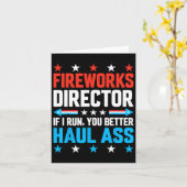 Regisseur Vuurwerk Amerikaanse Vlag 4e Juli Mannen Kaart (Gele Bloem)