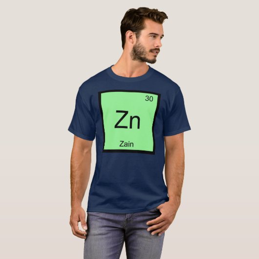 Registabel Zanaam Chemie Element T-shirt (Voorkant volledig)